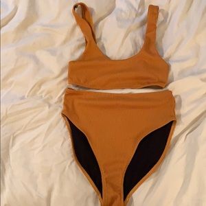 Missguided Ribbed Swimsuit